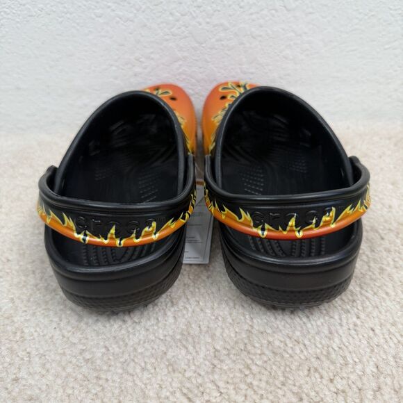 NWT Crocs Classic Flames Clog Retro Hot Rod Youth Size J3 Kids 210993-0C4 - Picture 4 of 6